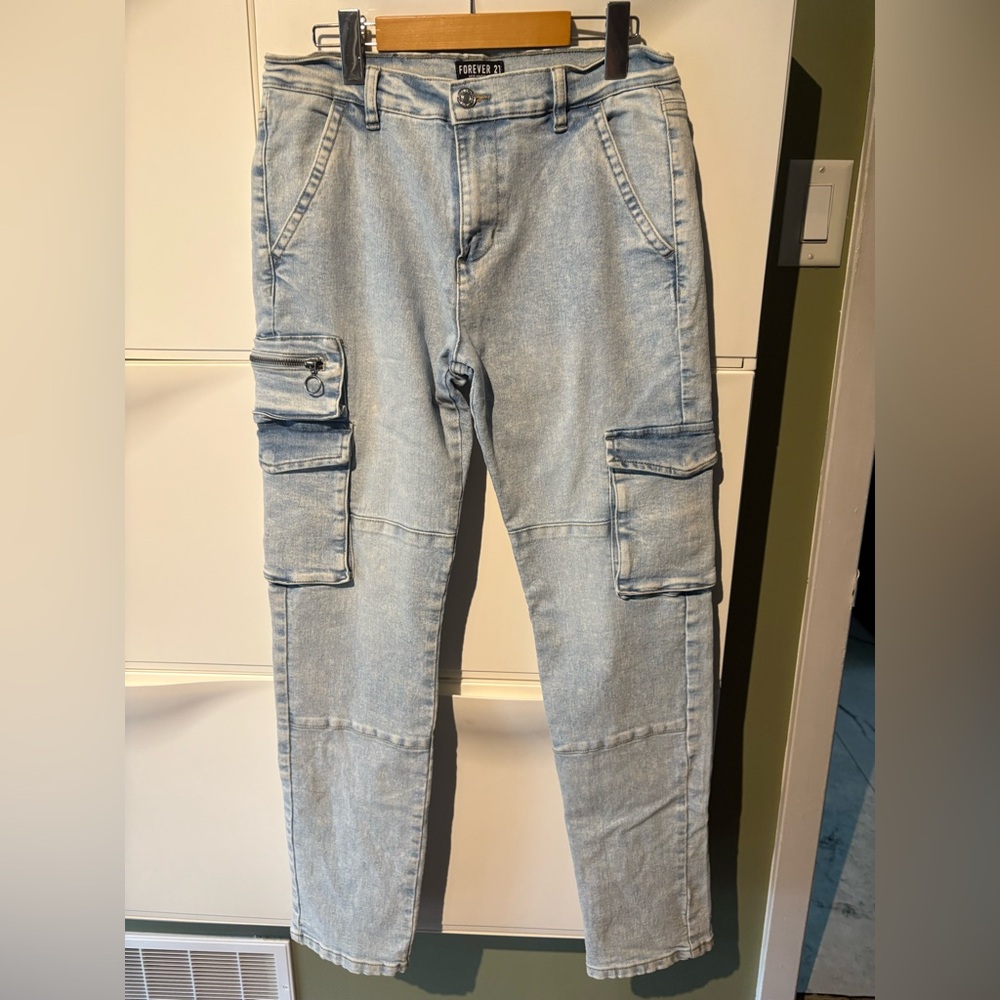 Forever 21 Light Wash Slim Jeans